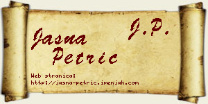 Jasna Petrić vizit kartica